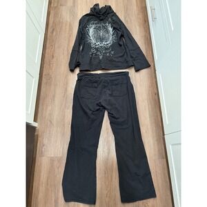 Seven7 Luxe Women's Hoodie &‎ Pants Set Butterfly Graphic Size 18/20